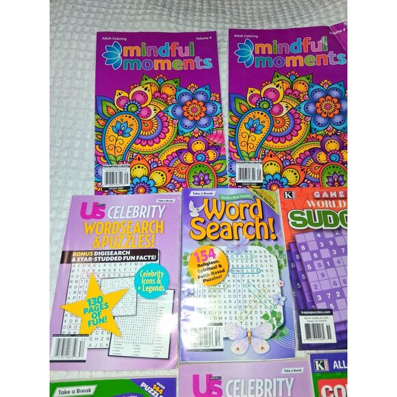 Assorted Puzzle Books & Adult Coloring Set - Picture 5 of 7